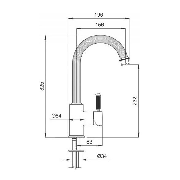 Смеситель для раковин Cezares (Цезарис) Aphrodite хром (APHRODITE-LS2-01-Bi)