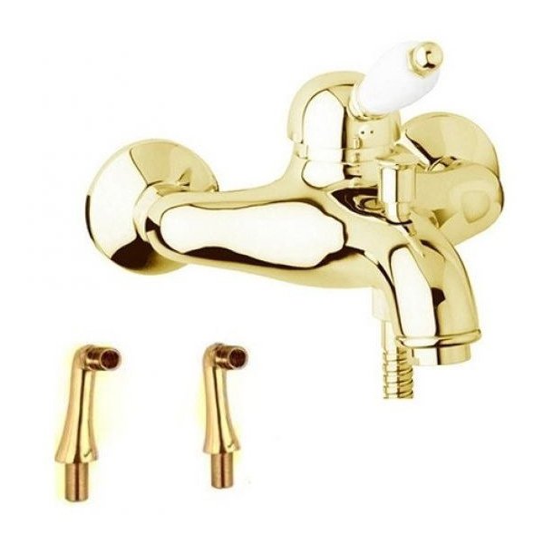 Смеситель для ванны, для душа Cezares (Цезарис) Elite золото (ELITE-PBVM-03/24-Bi)