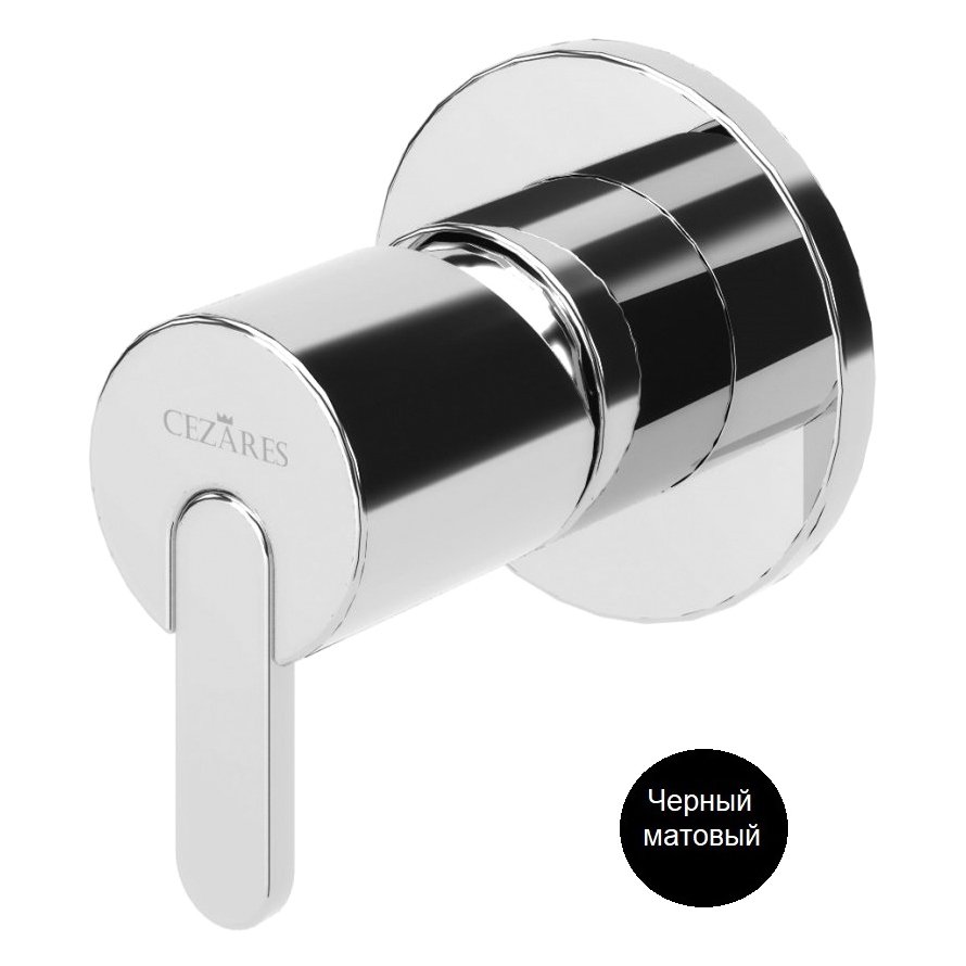 Смеситель для душа Cezares (Цезарис) Leaf черный матовый (LEAF-DIM-NOP)