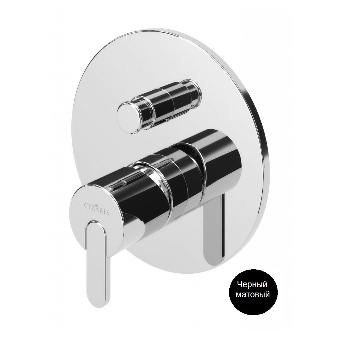 Смеситель для душа Cezares (Цезарис) Leaf черный матовый (LEAF-VDIM-L-NOP)