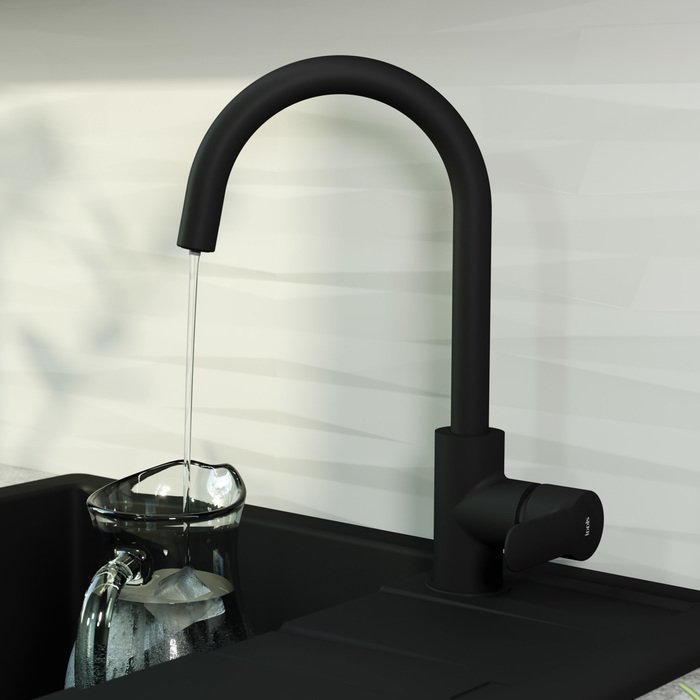 Смеситель Iddis (Иддис) для кухни с каналом для фильтрованной воды черный Cuba CUBBLFJi05