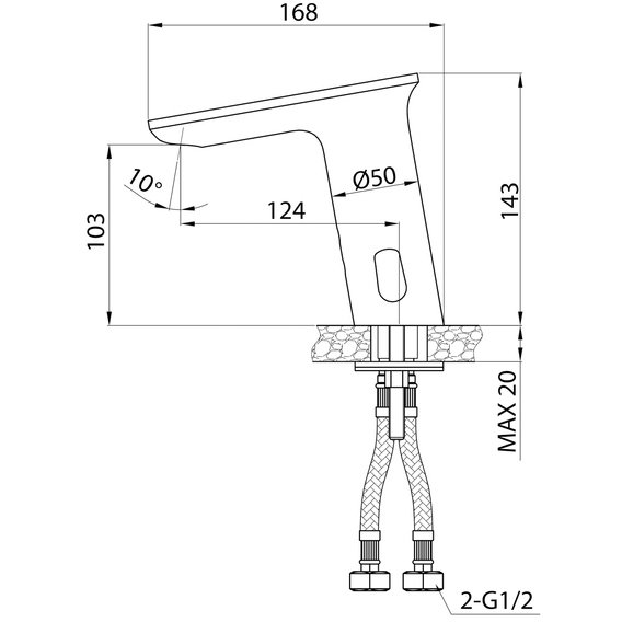Смеситель Iddis (Иддис) для умывальника сенсорный Pulse глянцевый хром PULSBS2i86