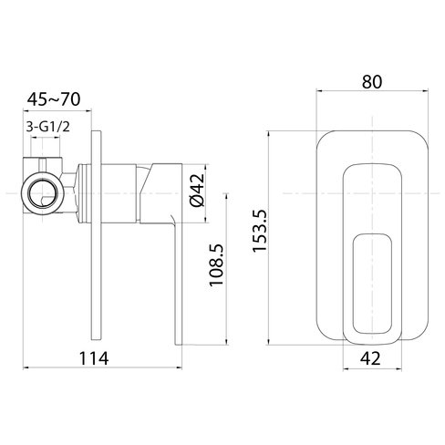 Смеситель Iddis встраиваемый с одним выходом Slide SLISB00i66