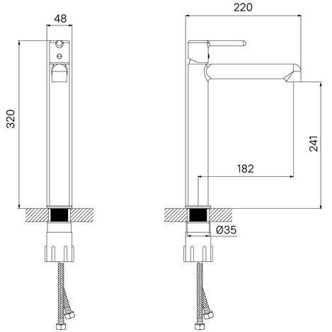 Смеситель Iddis (Иддис) Aiger для настольного умывальника хром матовый AIGBC01i01