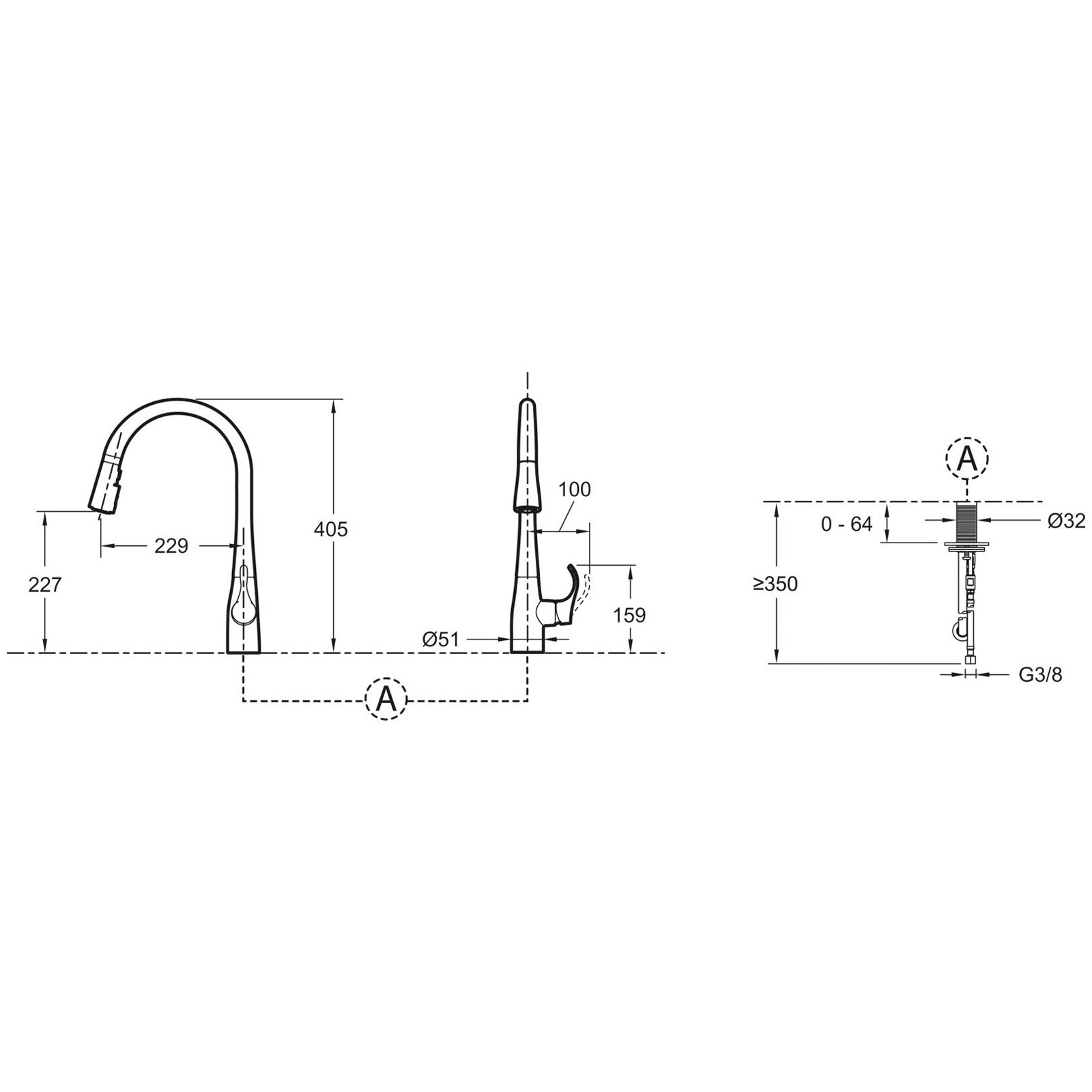 Смеситель для кухни Jacob Delafon (Якоб Делафон) Simplice нержавеющая сталь (596D)