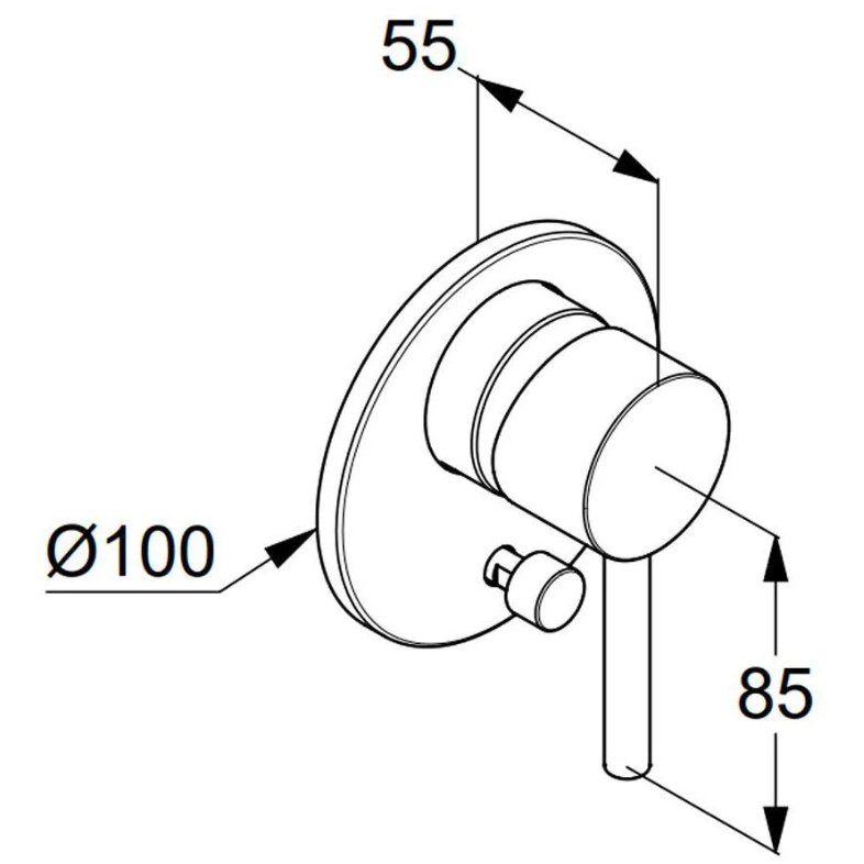 Смеситель (внешняя часть) для душа Kludi (Клуди) Bozz черный 387163976