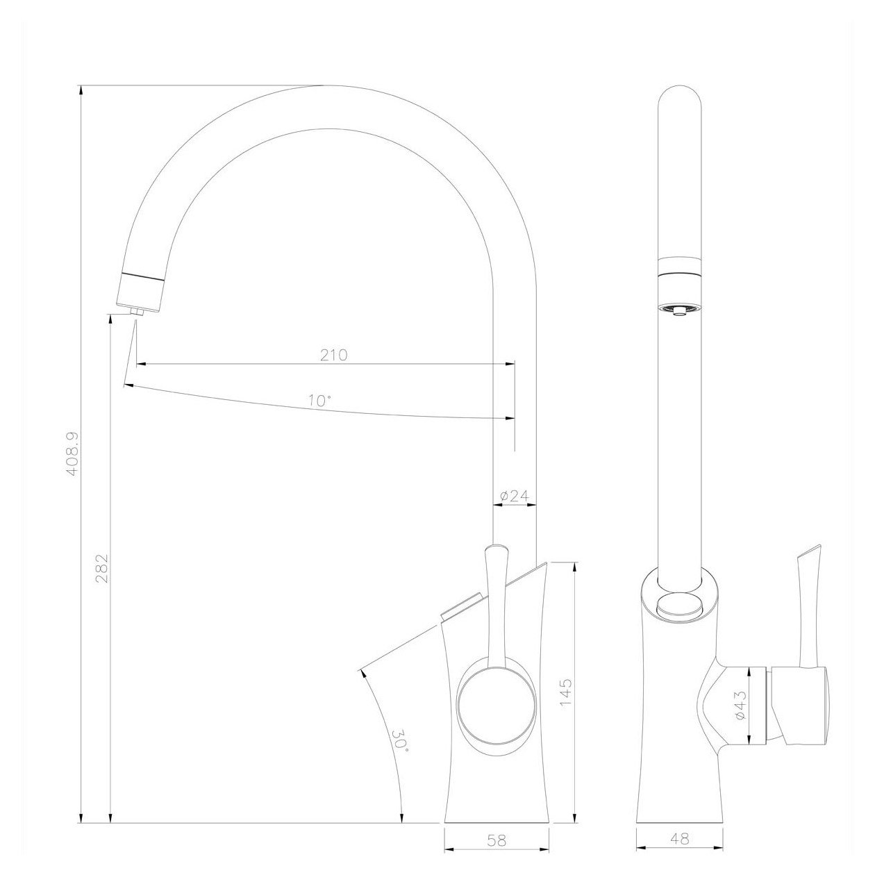 Смеситель для кухонных моек под фильтр Lemark Comfort хром (LM3072C)