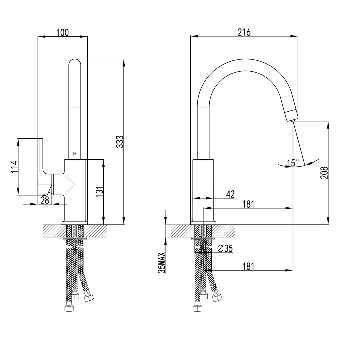 Смеситель для кухонных моек под фильтр Lemark (Лемарк) Comfort серый шелк (LM3073PGS)