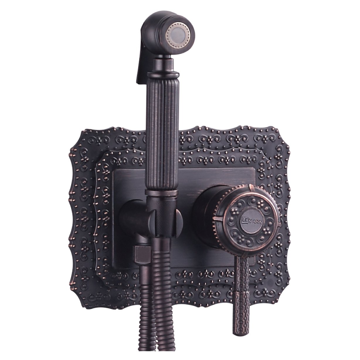 Смеситель с гигиеническим душем Lemark (Лемарк) Jasmine черная бронза (LM6619ORB)