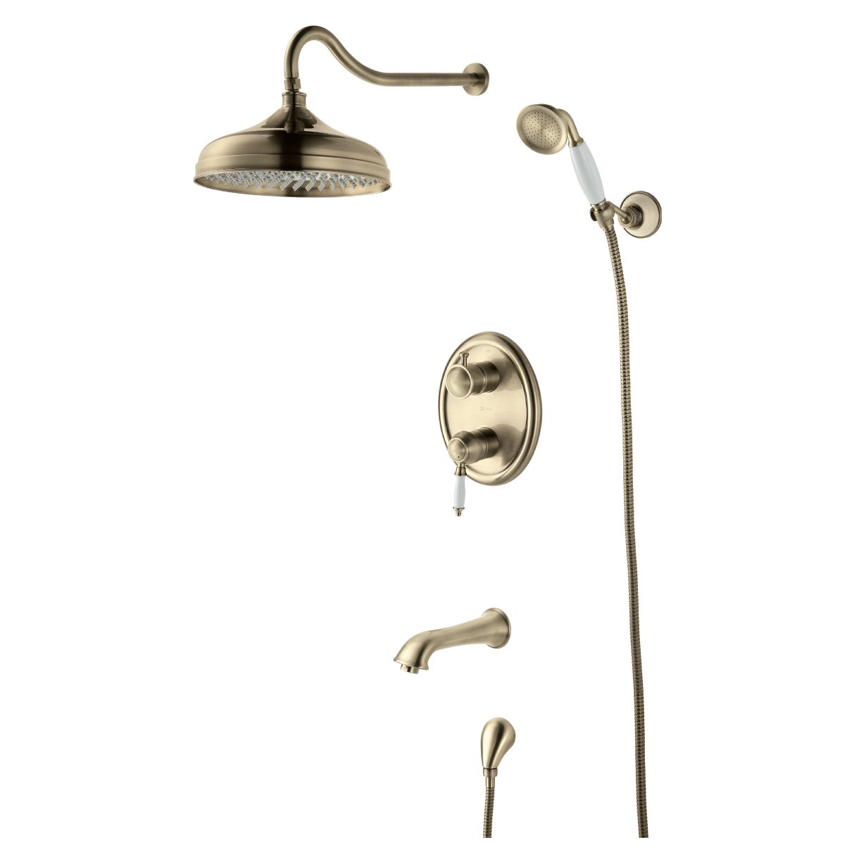 Смеситель для ванны, для душа Lemark (Лемарк) Villa бронза (LM4822B)