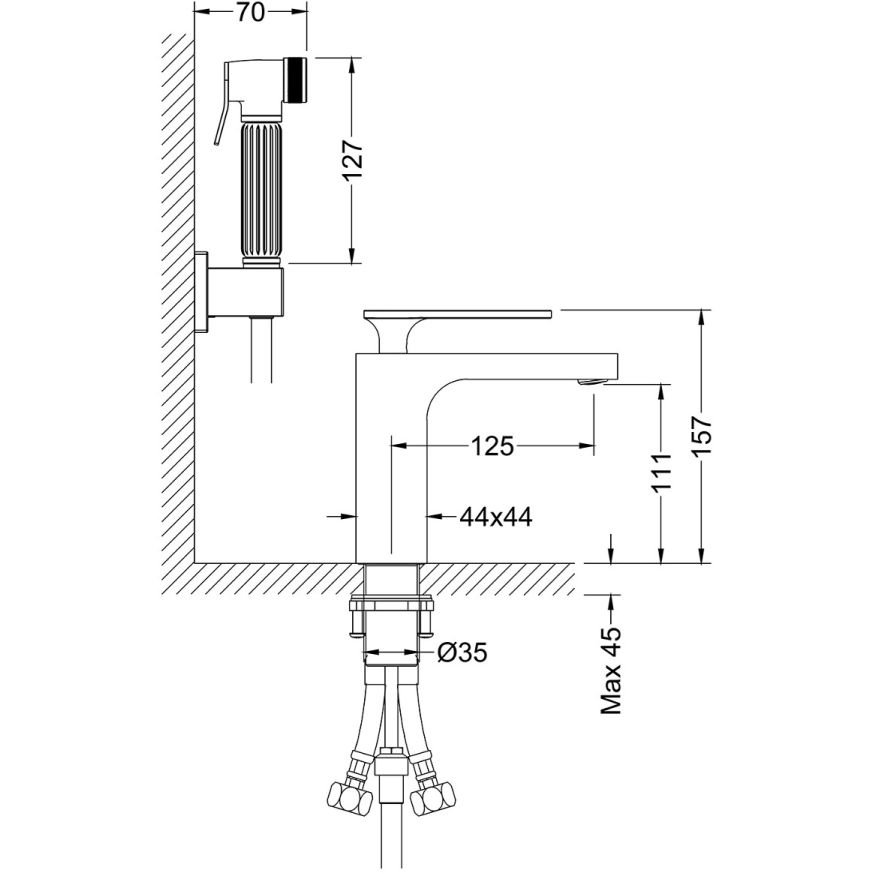 Смеситель дря раковины, биде Timo (Тимо) Torne хром (4360/00G)