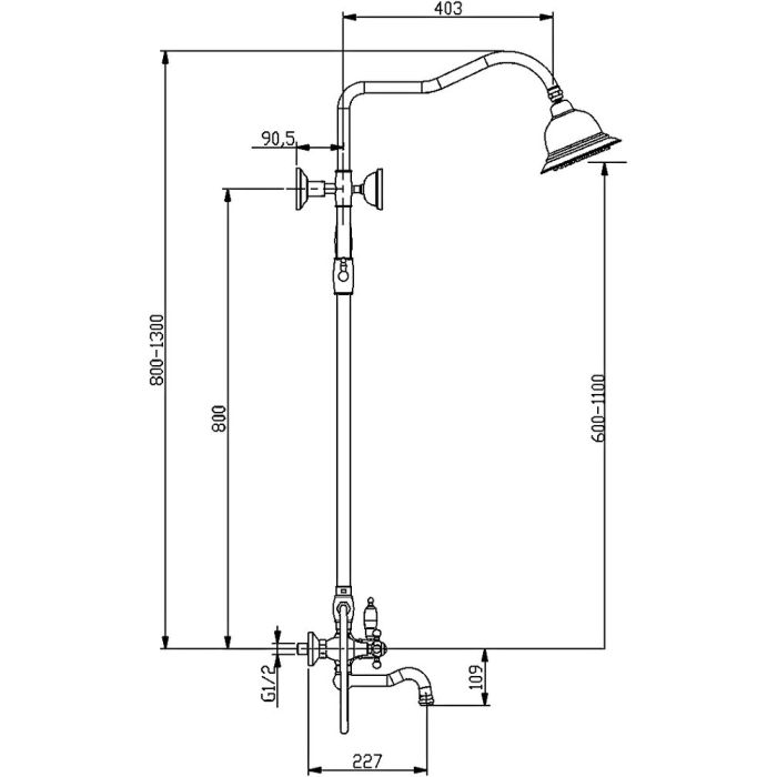 Душевая система Timo Nelson хром (SX-1290/00)