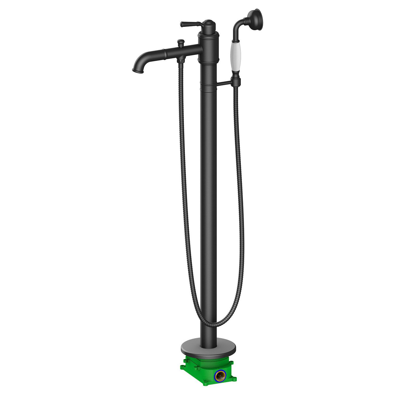 Смеситель для ванн, для душа Timo (Тимо) Arisa черный (5300/03Y-CR)