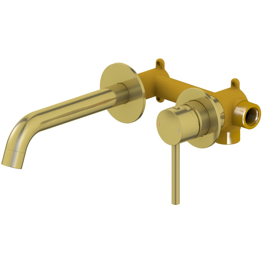 Смеситель для раковины Timo (Тимо) Saona золото, матовый (2372/17SM) для скрытого монтажа