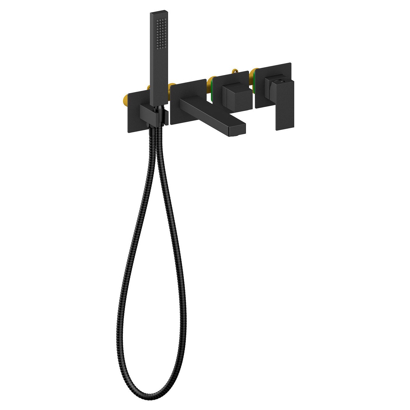 Смеситель для ванны Timo (Тимо) Selene (2014/03YSM) black для скрытого монтажа с душем