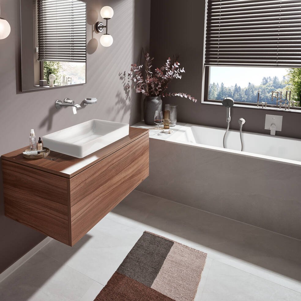 Смеситель для ванн, для душа Hansgrohe (Хансгрое) Vivenis хром (75415000)