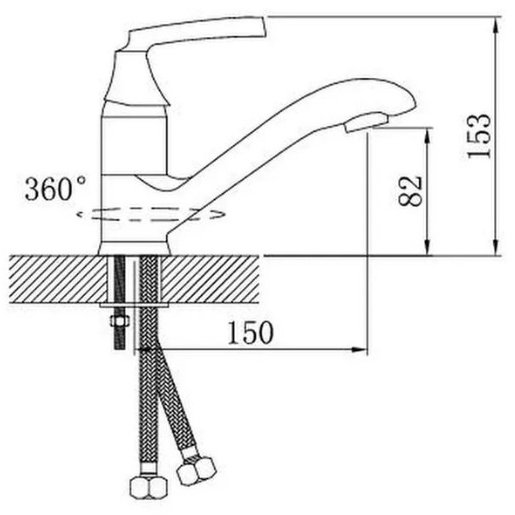 Смеситель для кухни Potato (Потато) P45229-16 пурпурный