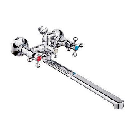 Смеситель для ванны с длинным плоским изливом Potato (Потато) Хром (P2265-35)