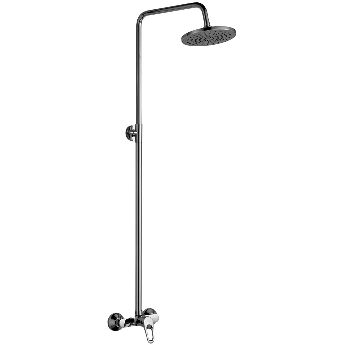 Смеситель для душа Rossinka (Росинка) B35-44 хром с регулируемой высотой штанги и лейкой ″Тропический дождь″