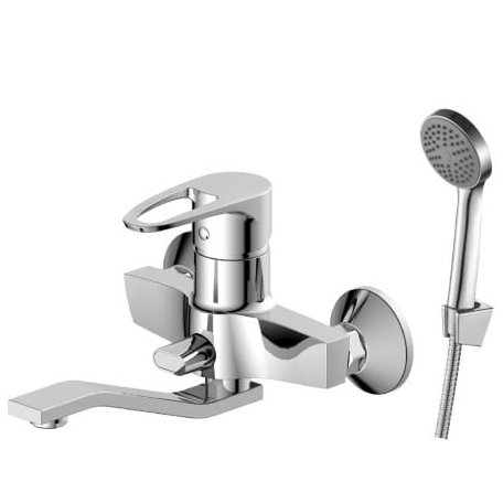 Смеситель для ванны Decoroom (Декорум) универсальный с поворотным изливом, хром DR70044