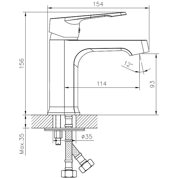 Смеситель для раковины Decoroom (Декорум) DR23 (DR23011) хром