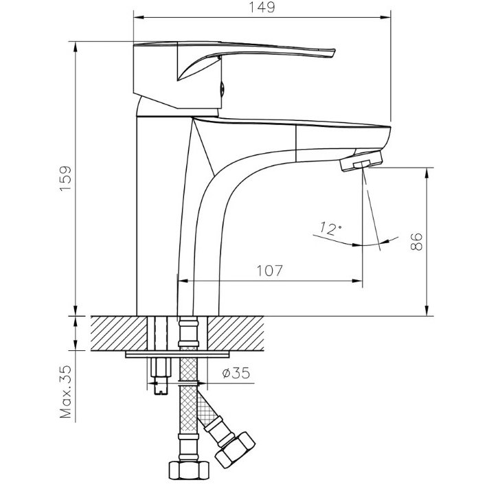 Смеситель для раковины Decoroom DR70 (DR70011) хром