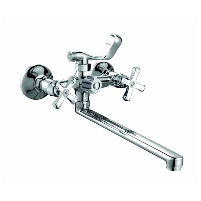 Смеситель для ванны с длинным поворотным изливом Rush (Раш) Bianki (BI7650-51) хром