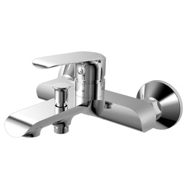 Смеситель для ванны с коротким изливом Rush (Раш) Gozo (GZ3735-44) хром