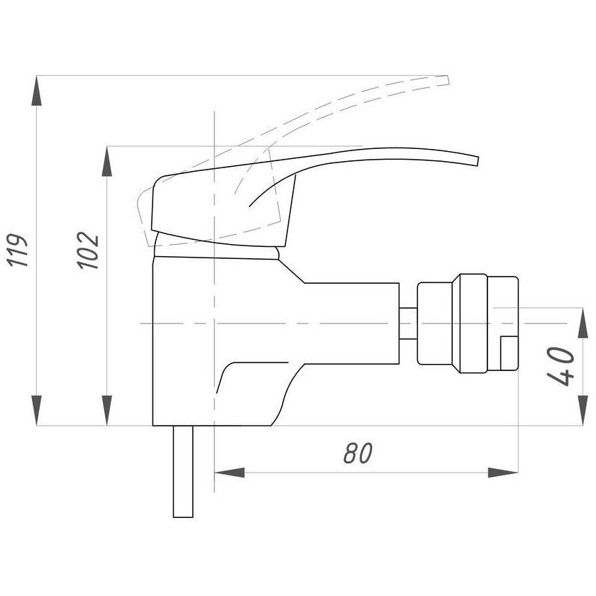 Смеситель для биде ПСМ-Профсан (Profan) Комплектация PSM-104-7 тип См-БдОЦБА хром