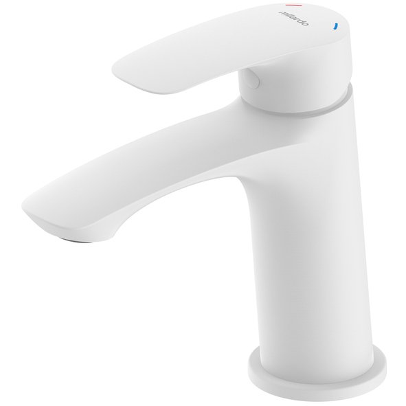 Смеситель Milardo (Милардо) для умывальника белый матовый Rora RORWT00M01