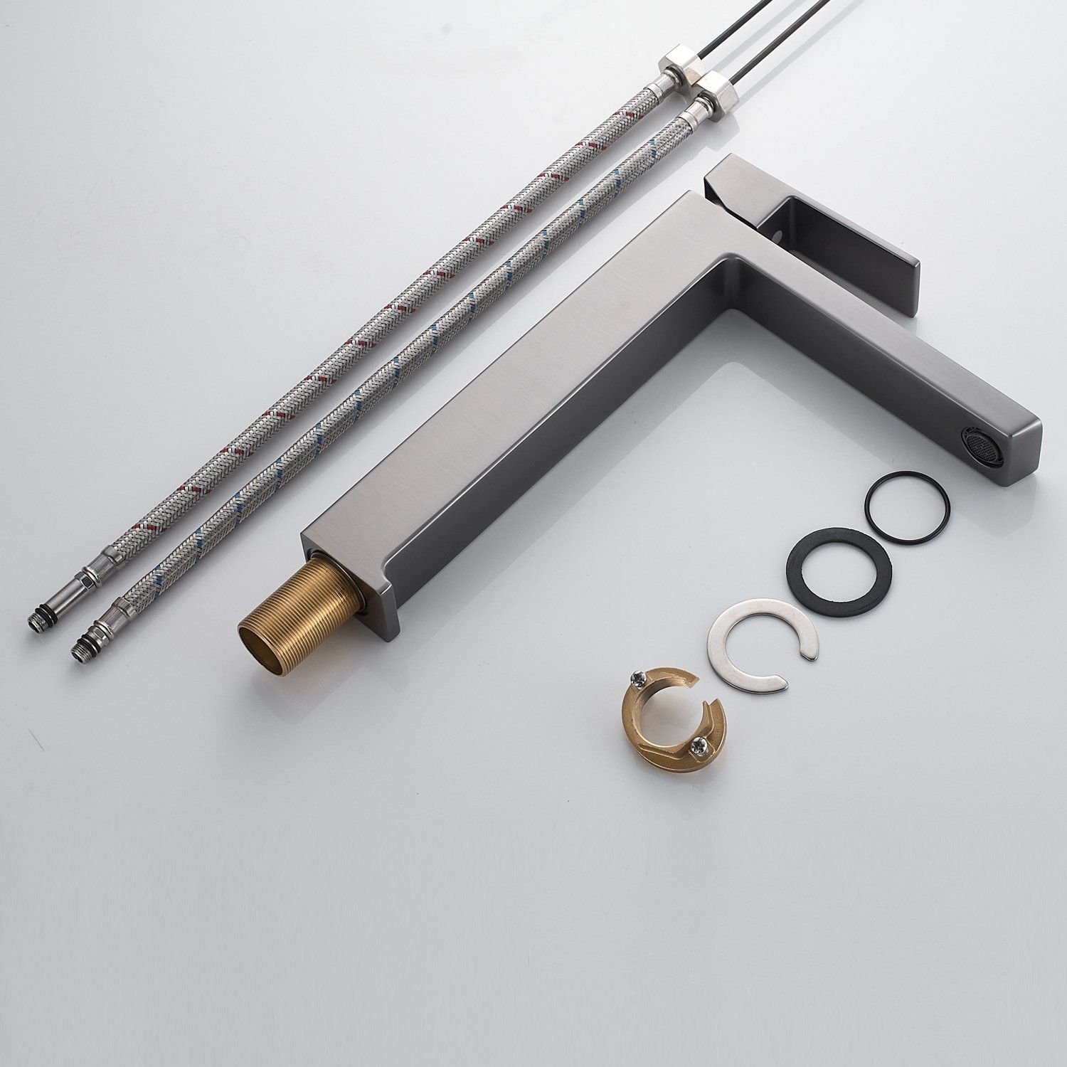 Смеситель для раковины высокий Rose (Розе) R18T R1811T-1, оружейная сталь