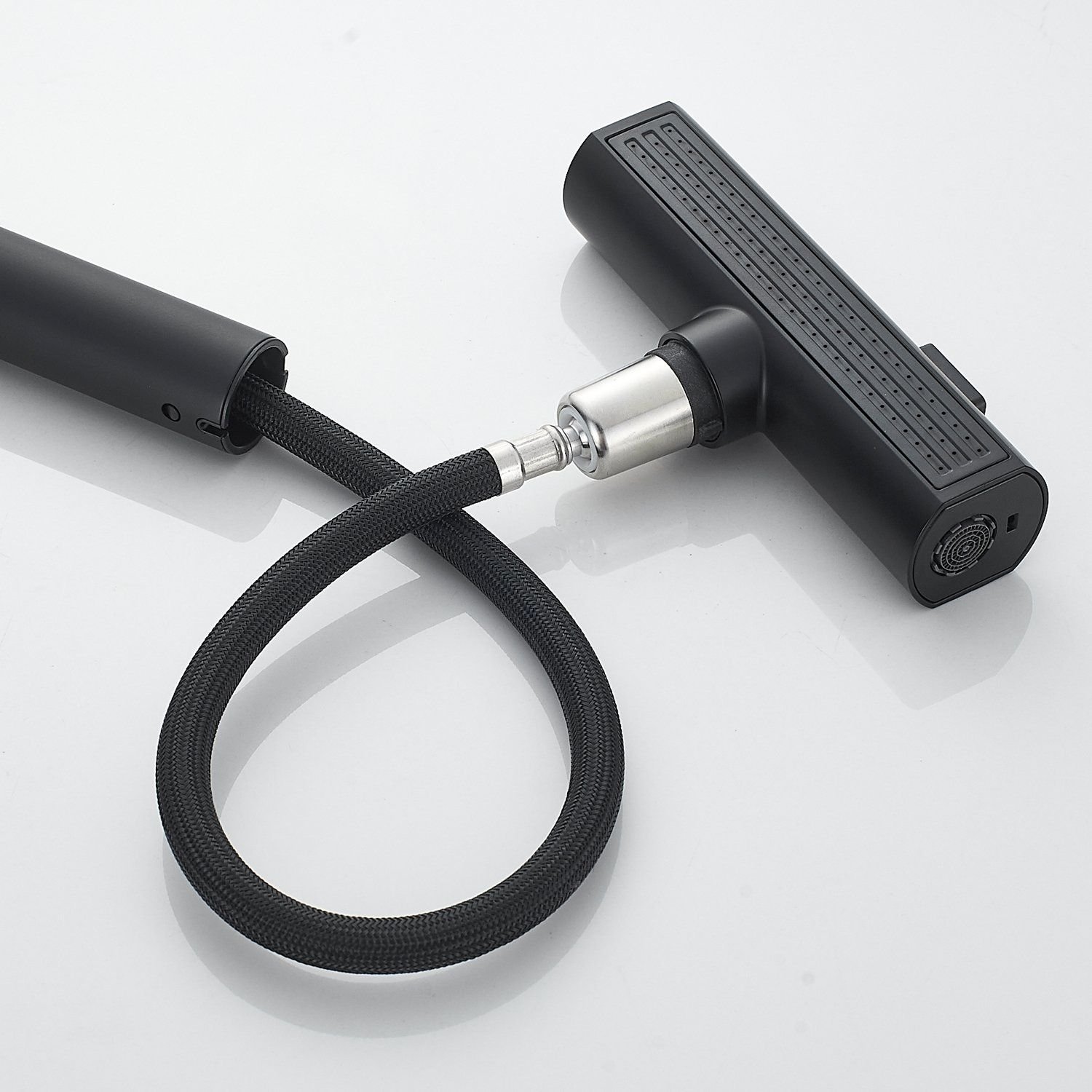 Смеситель для кухни с мультифункциональным изливом Shevanik (Шеваник) S263H, черный