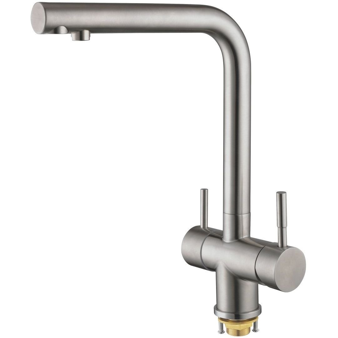 Смеситель для кухни с подключением фильтра Shevanik (Шеваник) S468B, сатин