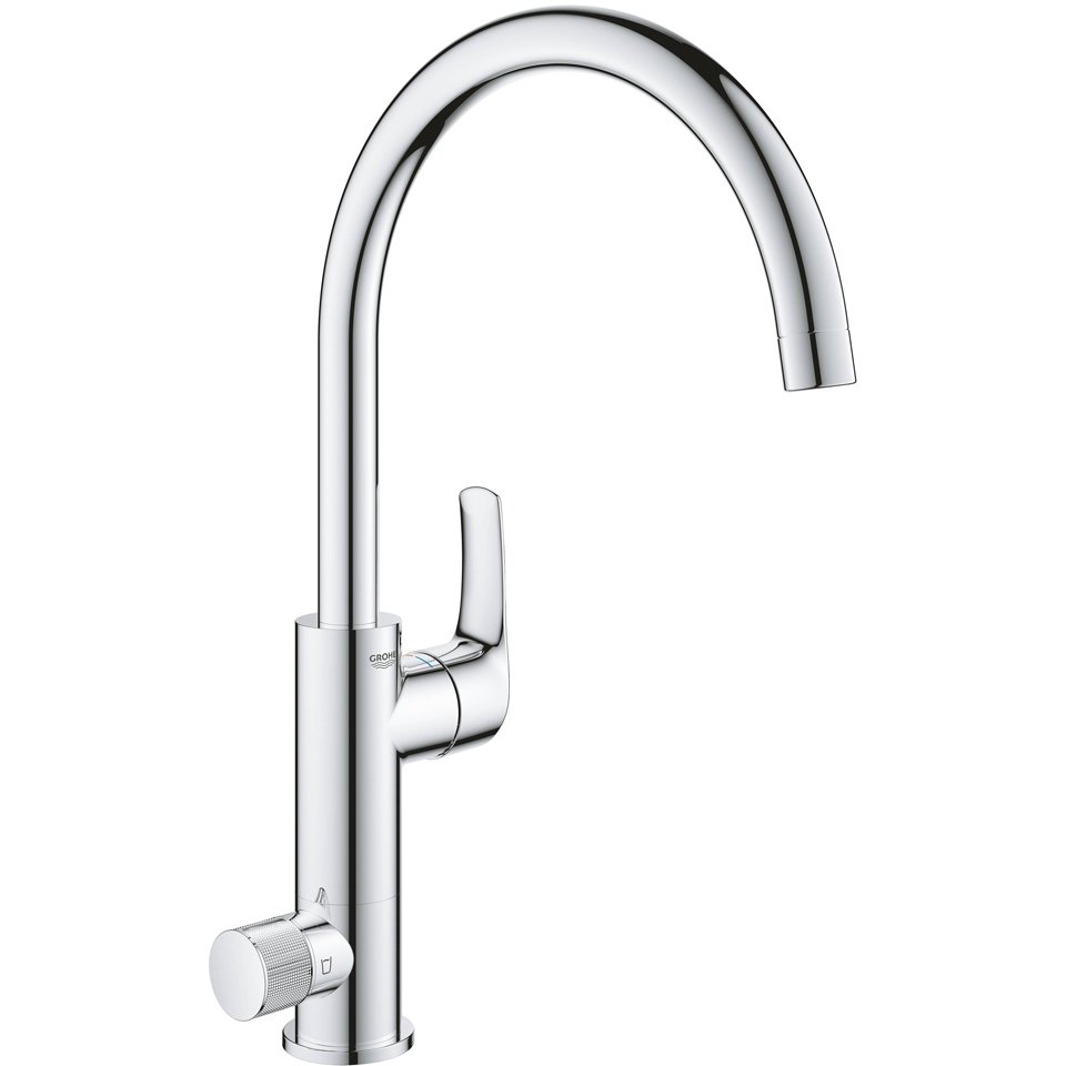 Смеситель для кухонной мойки Grohe (Гроэ) Blue Pure Eurosmart, с функцией фильтрации, без фильтра в комплекте, хром (31722000)