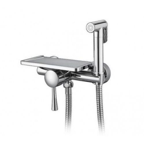 Смеситель с гигиеническим душем и полкой Frap (Фрап) F7514 хром