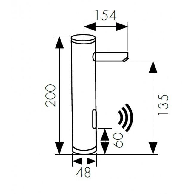 Смеситель Kaiser (Кайзер) Sensor для раковин Хром (38511)