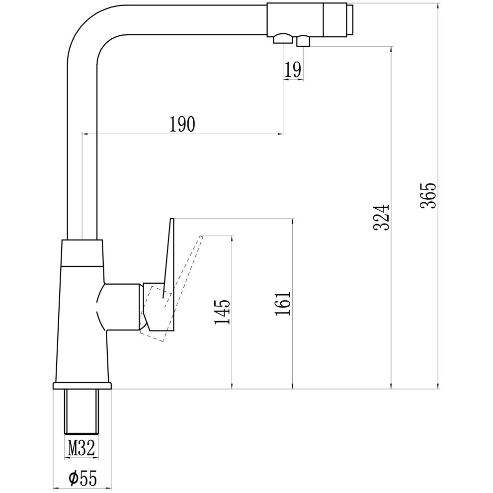 Смеситель для кухни Savol под фильтр (S-L1804C) бронза