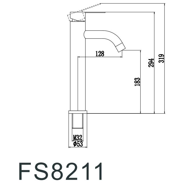 Смеситель для раковины Fmark (FS8211) сатин