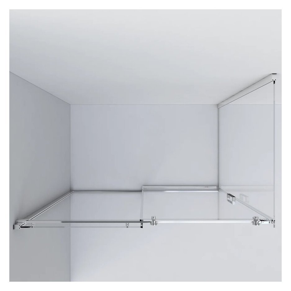 Душевой уголок Vincea (Винчея) Lugano VSR-1L8012CLB-1, 1200х800 мм (габариты площадки) черный, стекло прозрачное