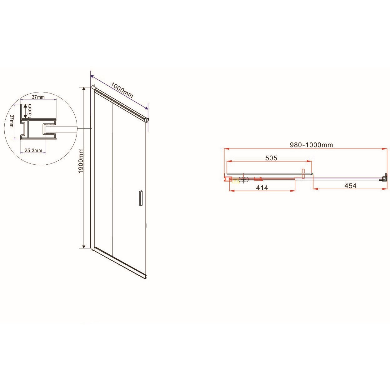 Душевой уголок Vincea (Винчея) Garda 1000х1000 мм (габариты площадки) хром стекло прозрачное VSS-1G1011CL