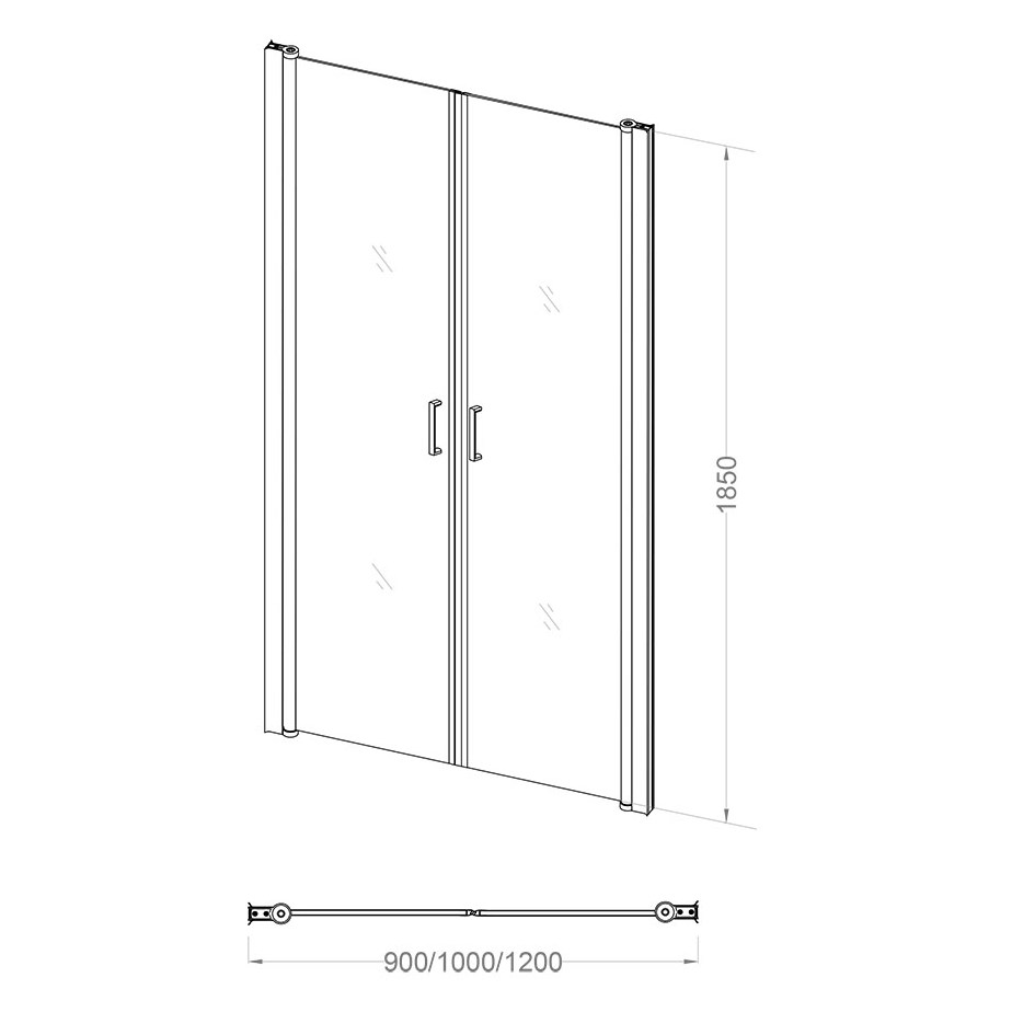 Душевая дверь Veconi Frost Line Vianno 80x185 см стекло матовое профиль хром механизм распашной (VN44-80-04-19C1)