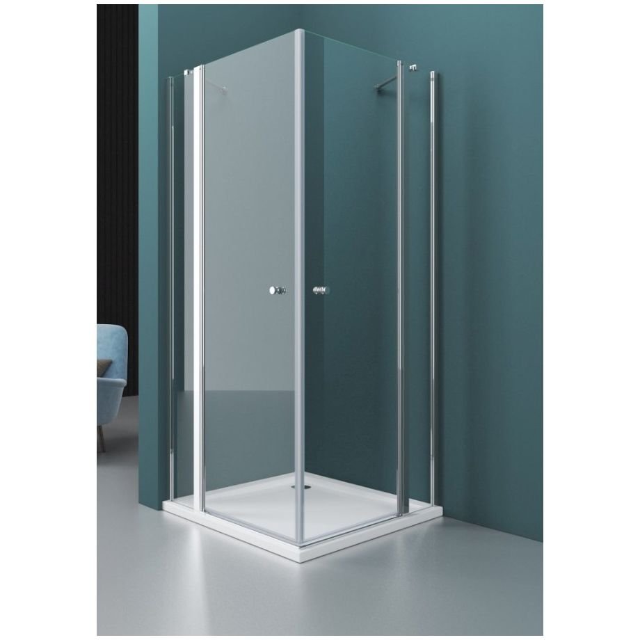 Душевой уголок BelBagno (Бельбагно) ETNA-AH-22-80/100-C-Cr хром, стекло прозрачное 6 мм (800х1950х1000)