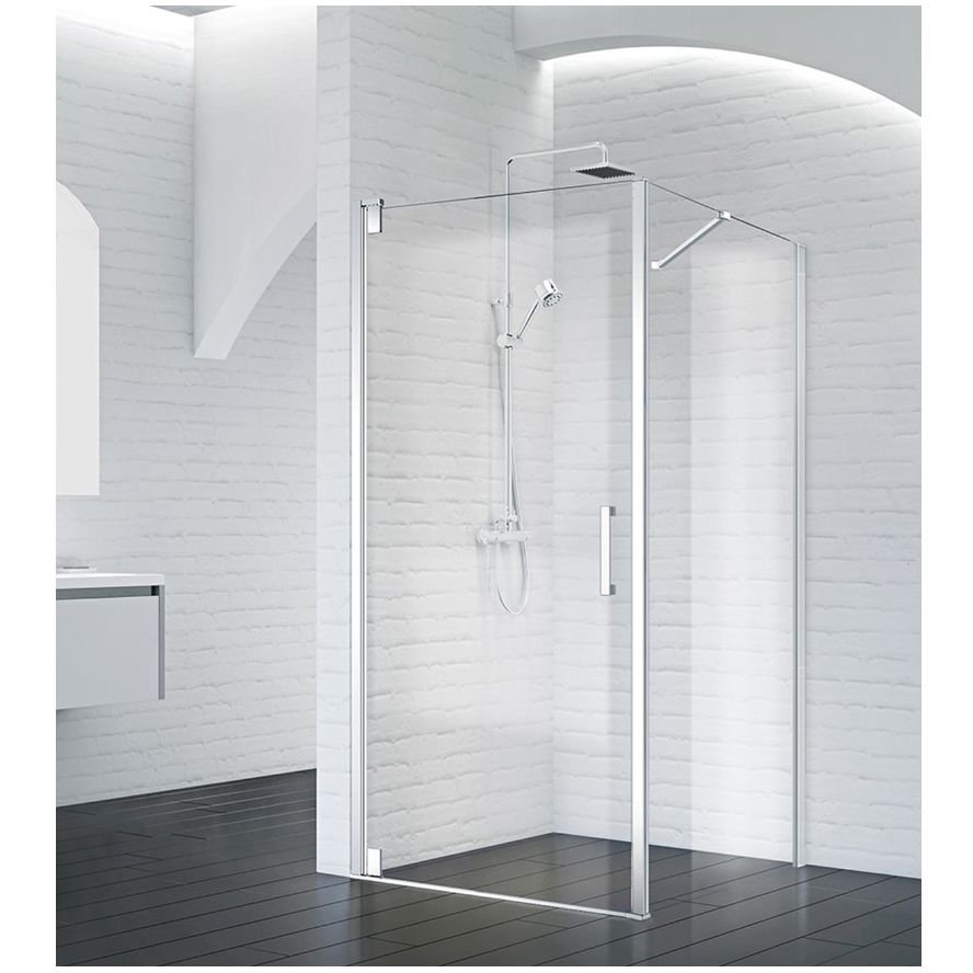 Душевой уголок BelBagno (Бельбагно) MARMI-AH-1-90/100-C-Cr хром, стекло прозрачное 8 мм (900х1950х1000)