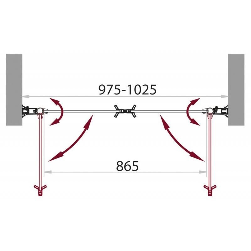Душевая дверь BelBagno (Бельбагно) SELA-B-2-100-C-Cr хром, стекло прозрачное 5 мм (1900х1000)