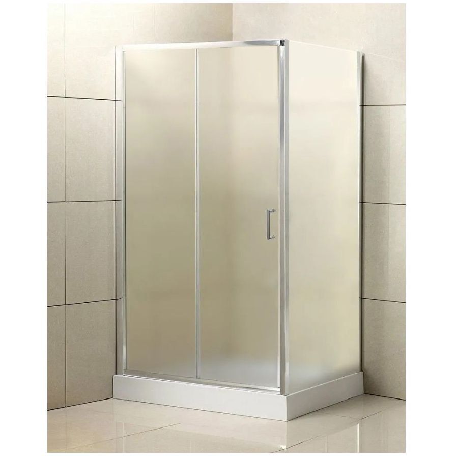 Душевой уголок BelBagno (Бельбагно) UNO-195-AH-1-100/80-P-Cr хром, стекло рифленое 5 мм (1000х1950х800)