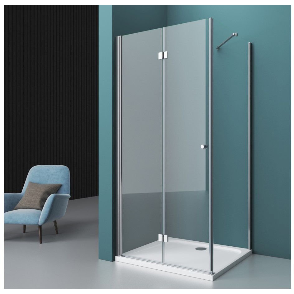 Душевой уголок BelBagno (Бельбагно) ALBANO-ASH-1-70/100-C-Cr хром, стекло прозрачное 6 мм (700х1950х1000)