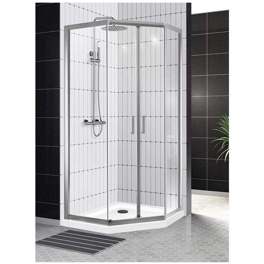 Душевой уголок BelBagno (Бельбагно) UNO-195-PH-2-120/90-C-Cr хром, стекло прозрачное 5 мм (1200х1950х900)