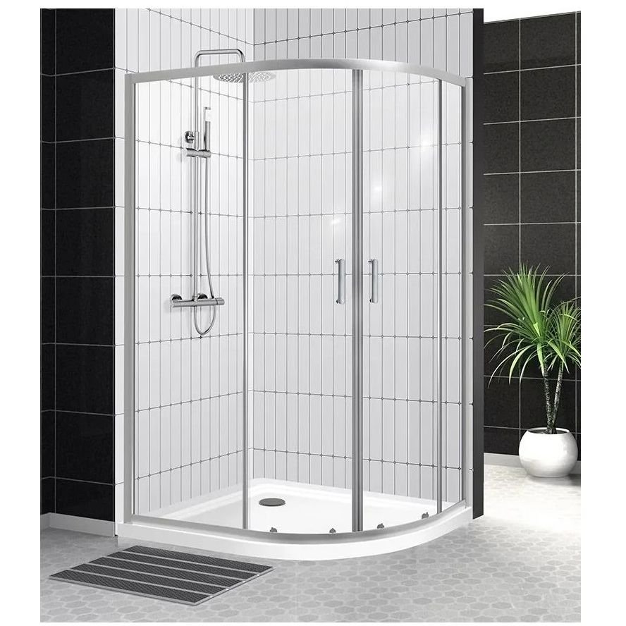 Душевой уголок BelBagno UNO-195-RH-2-100/80-C-Cr хром, стекло прозрачное 5 мм (1000х1950х800)