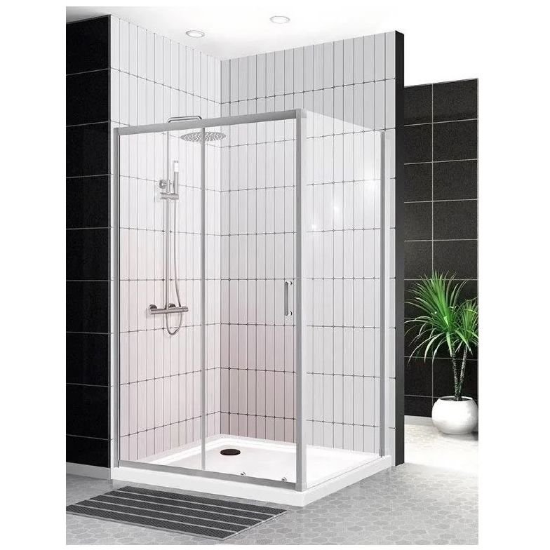 Душевой уголок BelBagno (Бельбагно) UNO-AH-1-100/80-C-Cr хром, стекло прозрачное 5 мм (1000х1850х800)