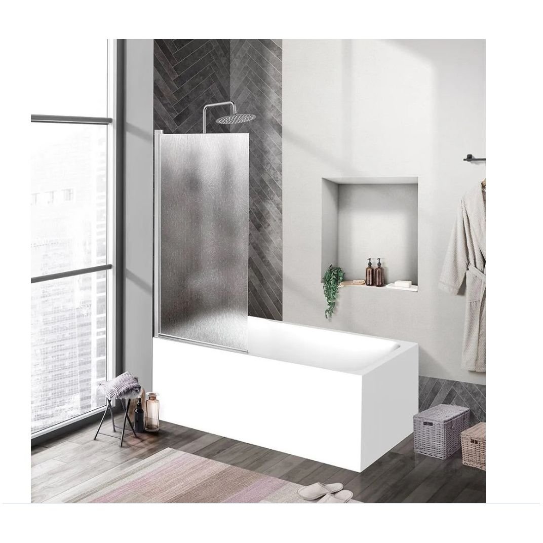 Душевая шторка на ванну BelBagno (Бельбагно) UNO-V-1-90/150-CH-CR хром, шиншила 5 мм (1500х900)